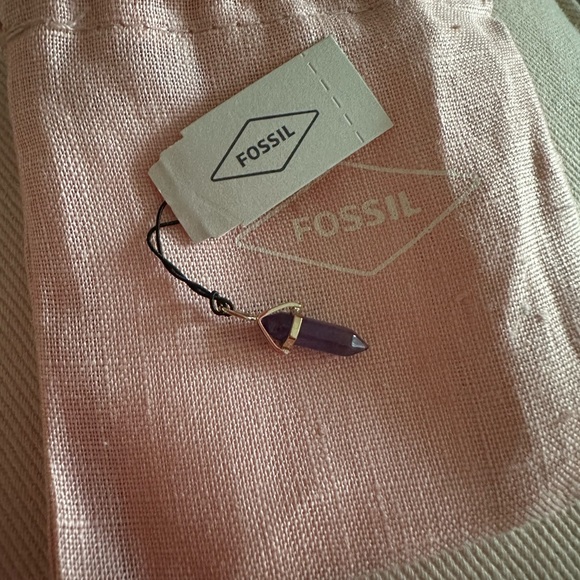 Fossil Amethyst Charm NWT - Picture 2 of 2